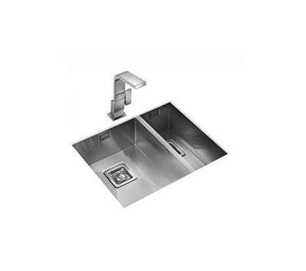 Кухонна мийка Teka SQUARE 340/400 & 180/400 - сатинована - сталь - вбудована