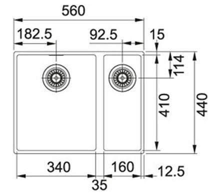 Кухонная мойка Franke Sirius SID 160 - серый