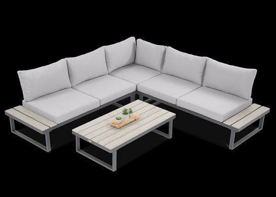 Комплект садових меблів з металу Focus Garden Emerson Light Grey