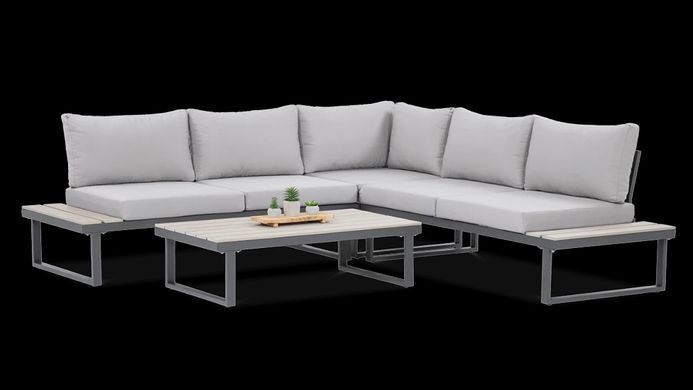 Комплект садових меблів з металу Focus Garden Emerson Light Grey