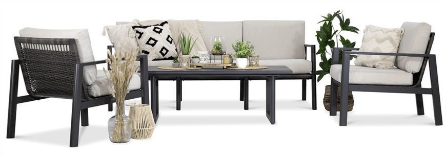 Металеві меблі для тераси Furrore Lotus Caffe Dark Grey