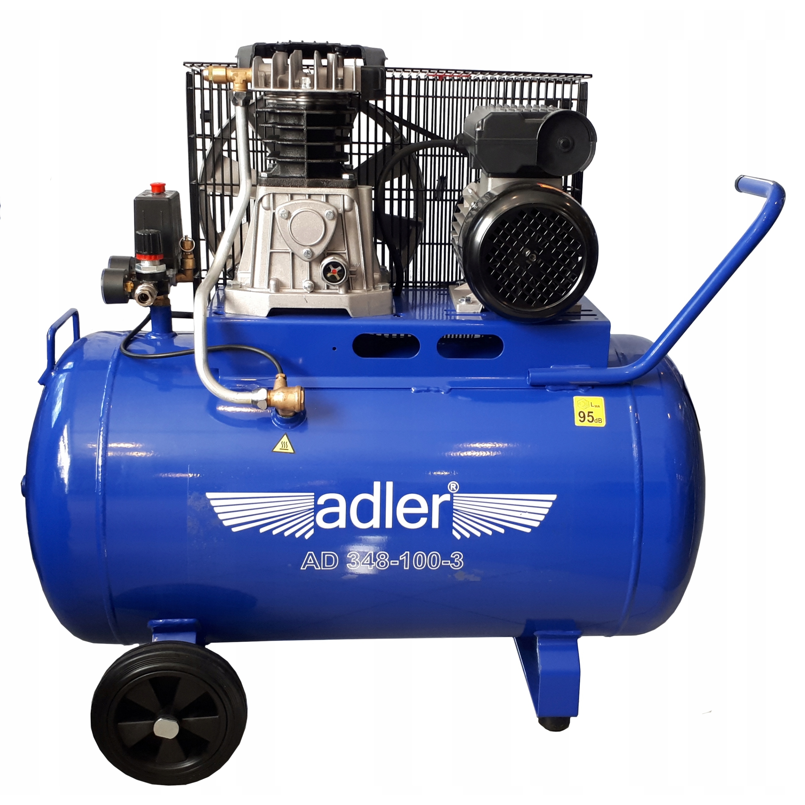 Компрессор Adler AD400-100-3, 100 л, 10 бар, 2.2 кВт, 230 В