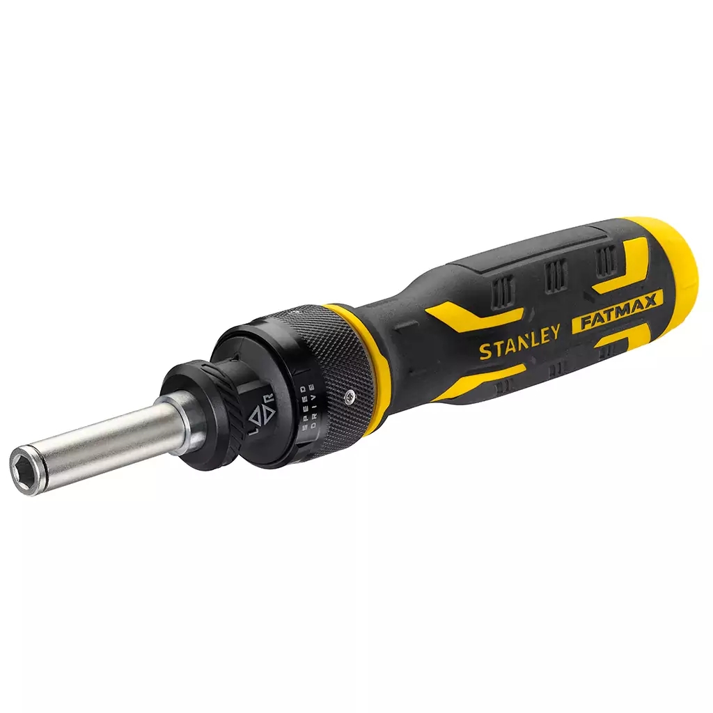 Отвертка с трещоткой Stanley Speeddrive Fatmax, в 2 раза быстрее, с битами
