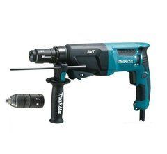 MAKITA ПЕРФОРАТОР SDS-PLUS З МОЖЛИВОСТЮЮ КОВКИ 800 ВТ 2,4 J АВТ ДОДАТКОВИЙ ТРИМАЧ HR2631FT