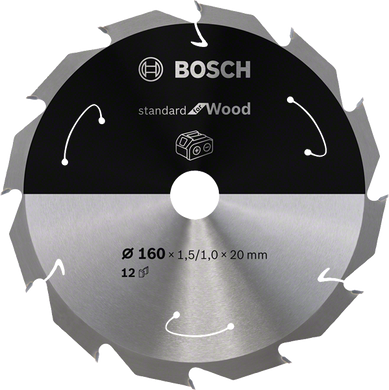 BOSCH пила STANDARD Wood ACCU 160X20X12Z