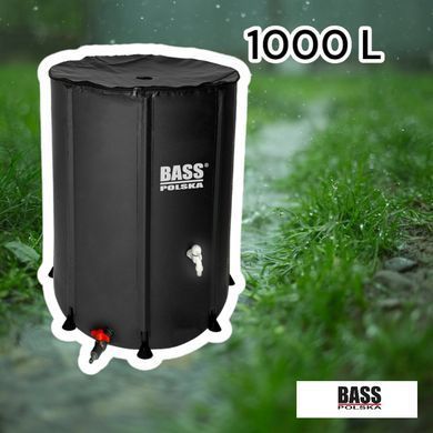Бочка для дощової води 1000 л, чорна Bass Polska BH 80000