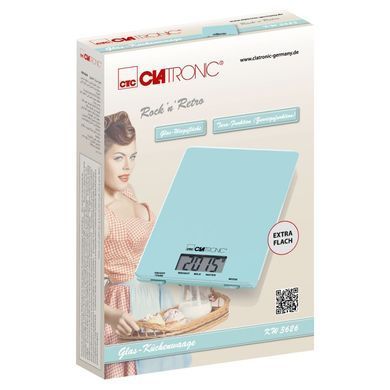 Кухонні ваги Clatronic KW 3626 скляні м'ятний