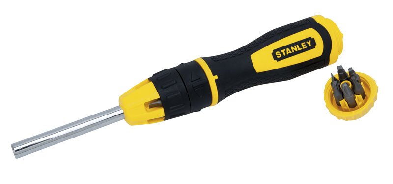 Отвертка реверсивная Stanley Multibit с трещоткой, набор 20 предметов