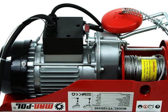 Лебідка електрична канатна YT-125/250 230V Marpol M80788