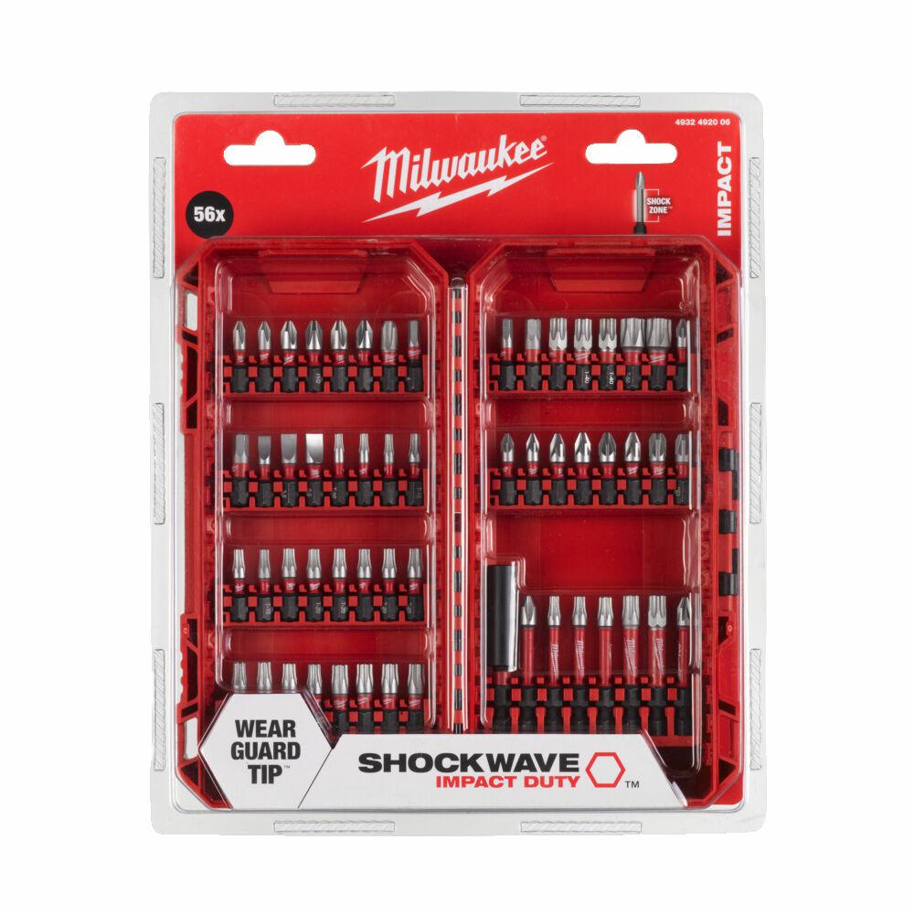 Набор бит Milwaukee Shockwave Impact Duty 56 шт., сталь S2, PH, PZ, TX, SL, Hex