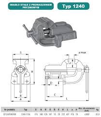 Бізон-білий фіксований тиски 100 мм Тип 1250-100