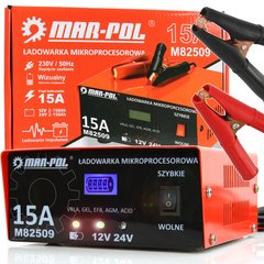 Мікропроцесорний випрямляч 12/24 В 15А Mar-Pol M82509