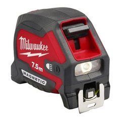 Рулетка магнітна Milwaukee LED Magnetic 7.5 м з підсвіткою 4932492469