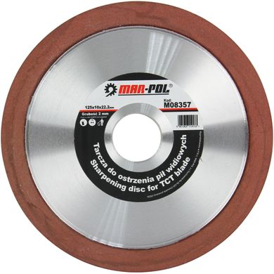 Алмазний диск для заточування пилок 125x10x22,2x10x2 Mar-Pol M08357