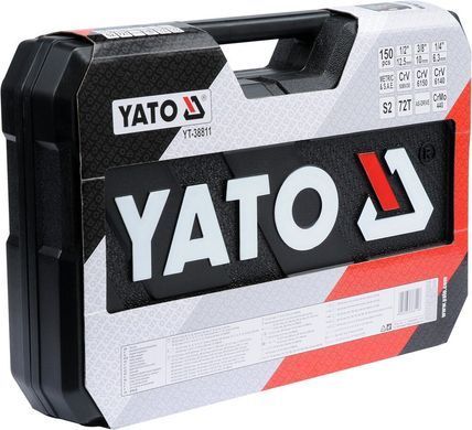 YATO НАБІР КЛЮЧІВ 150 ел 1/2"/3/8"/1/4 XL