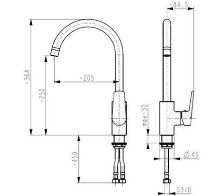 Смеситель KFA Armatura Onyks 6513-915-00 - латунь