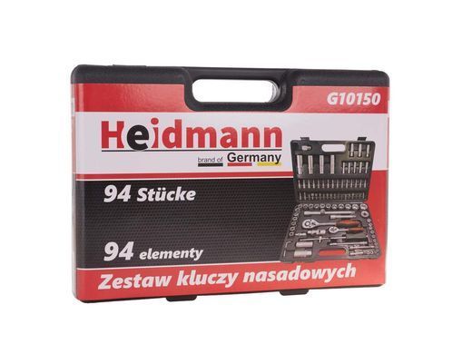 Комплект ключів Heidmann 94 штуки 1/4"-1/2" Geko G10150