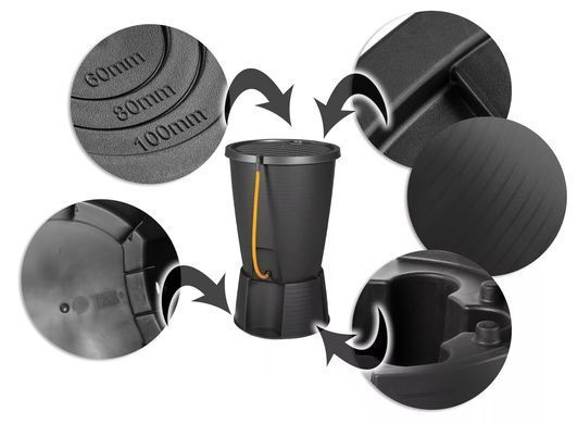 Keter rain tank indigo water butt + base graphite 200 л