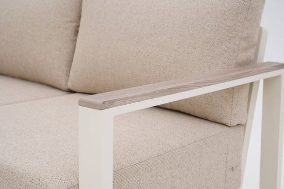 Угловой садовый комплект мебели алюминиевый STELVIO CAFFE Beige FURRORE