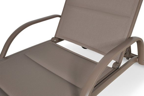 Шезлонг с каркасом из алюминия 2 шт Majorka Focus Garden бежевый