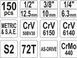 YATO НАБІР КЛЮЧІВ 150 ел 1/2"/3/8"/1/4 XL