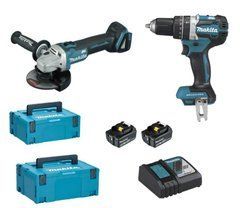 Набор Makita 18в Dlx2210Tj1 (Dhp484Z+Dga506Z) 2X5,0Ач