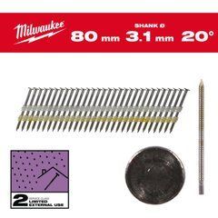 MILWAUKEE ЦВЯХИ КІЛЬЦЕВІ 2.8 x 80mm /1750шт. ДО M18 FFN21 ОЦИНКОВАНІ