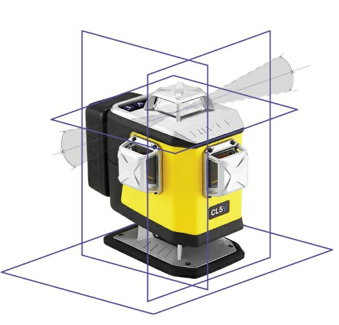 Плоскостной лазерный нивелир Nivel System CL5V 3x360° фиолетовый луч 450 нм