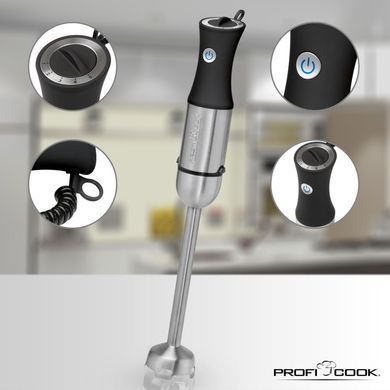 Занурювальний блендер ручний з віночком 1000 Вт ProfiCook PC-SMS 1220
