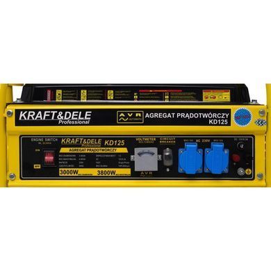 Генератор бензиновый 12/230 В 3800 Вт Kraft&Dele KD125