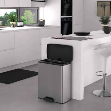 Контейнер для сміття з педаллю Curver Deco Bin 65 л 01128&nbsp;сріблястий