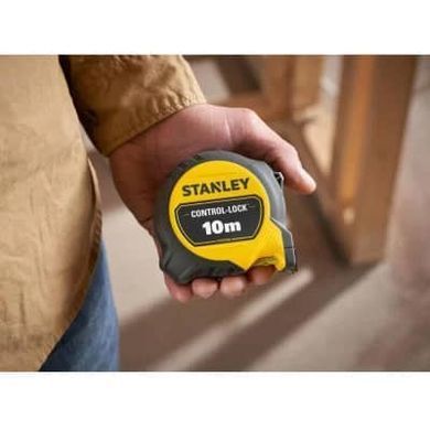 Рулетка будівельна&nbsp;вимірювальна 10 м&nbsp;CONTROL-LOCK&nbsp;STANLEY STHT37233-0