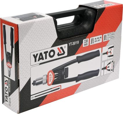 Yato заклепочник для резьбовых заклепок m5-12 36119