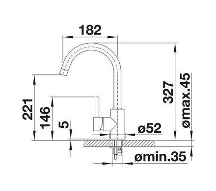 Смеситель Blanco MIDA 517742 - хром