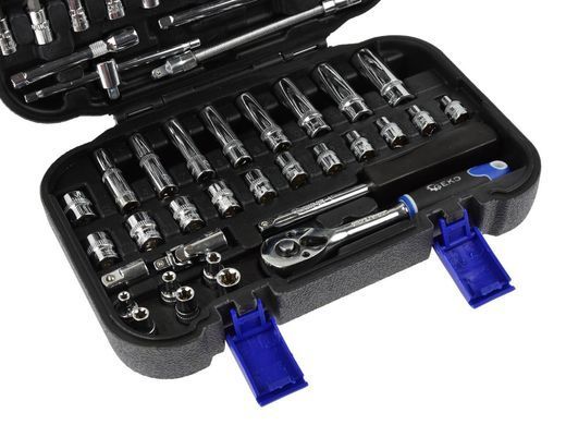 Набір торцевих ключів E-Torx та біт 1/4"56 штук Geko G10153