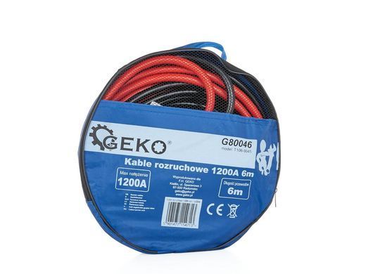 Стартові дроти для прикурювання автомобіля 1200 А 6 м Geko G80046