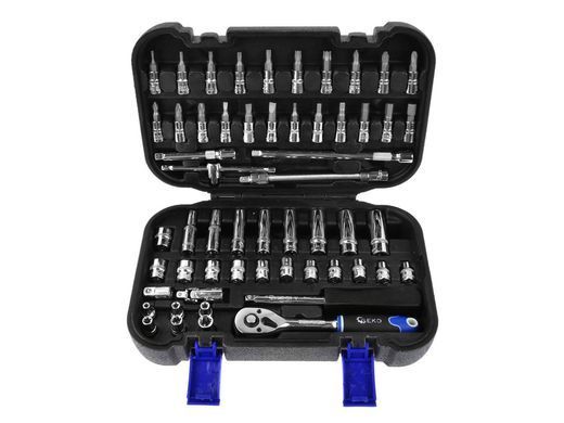 Набір торцевих ключів E-Torx та біт 1/4"56 штук Geko G10153