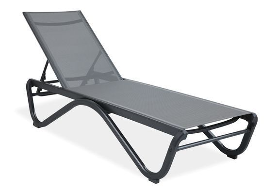 Лежак садовий зі столиком Aqualis Grey сірий 2+1 Bj&oslash;rkka