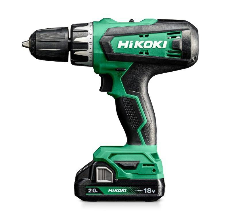 Шуруповерт ударный Hikoki DV18DF 18 В, 53 Нм, безключевой патрон, 2x2,0Ah