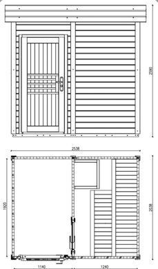 Сауна для саду Prymula 250x200 см Megiw