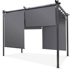 Пергола металлическая с рулонными шторами Anthracite/Grey Sprint Plus 3х3 м Hardmaister