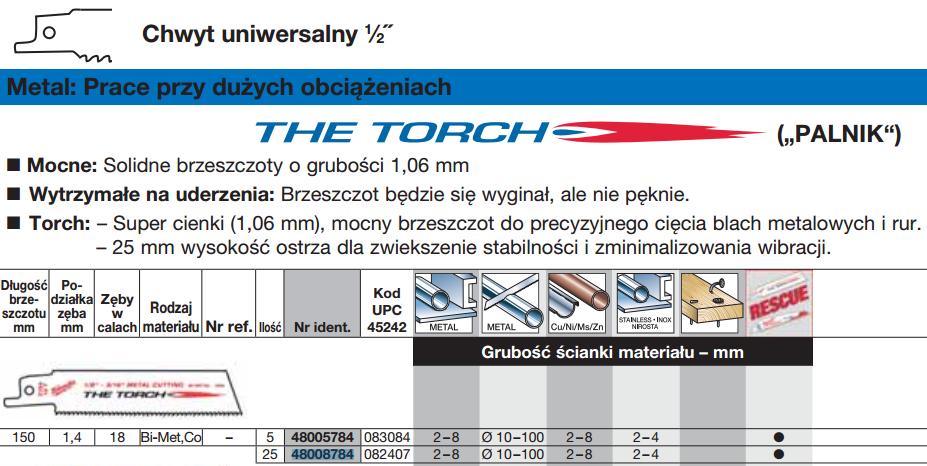 Полотно по металу Milwaukee TORCH BIM 150 мм 1,4 мм 25 шт