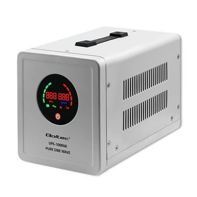 ИБП Qoltec Pure Sine Wave | 1000 ВА | 700 Вт | Серый