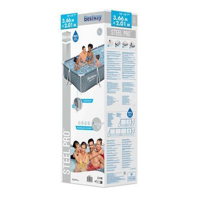 Вуличний каркасний басейн для дачі Steel Pro Bestway 561FT