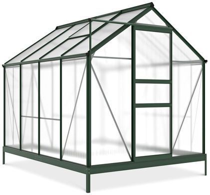 Теплиця з полікарбонату 252x190 см Focus Garden Темно-зелена