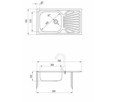 Кухонная мойка Deante TECHNO ZMU 0110