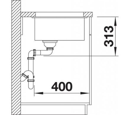 Кухонна мийка Blanco SUBLINE 500-U 523441 - кава - граніт - врізна