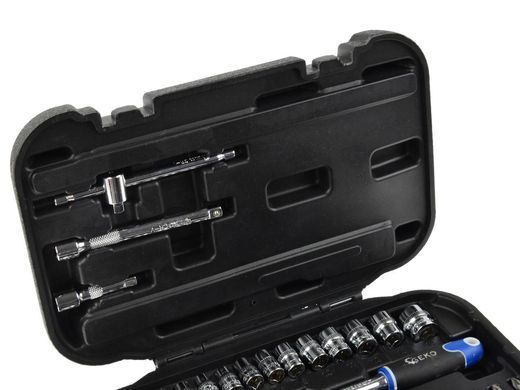 Набір торцевих ключів та біт 1/4" 38 шт Geko G10152