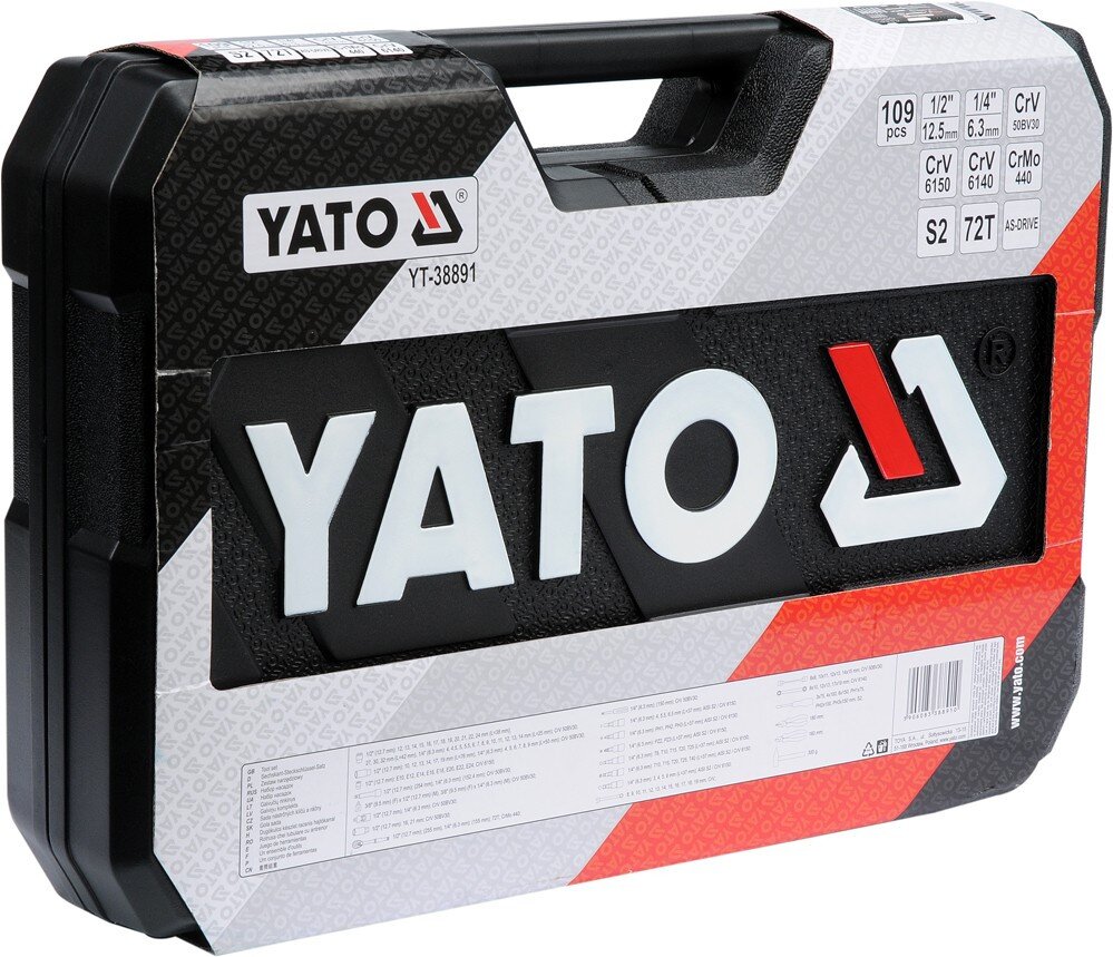 Набор ключей Yato 109 предметов 1/2