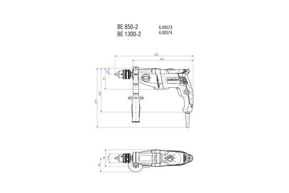 Дрель Metabo 1300W 2-BIEGI BEV 1300-2